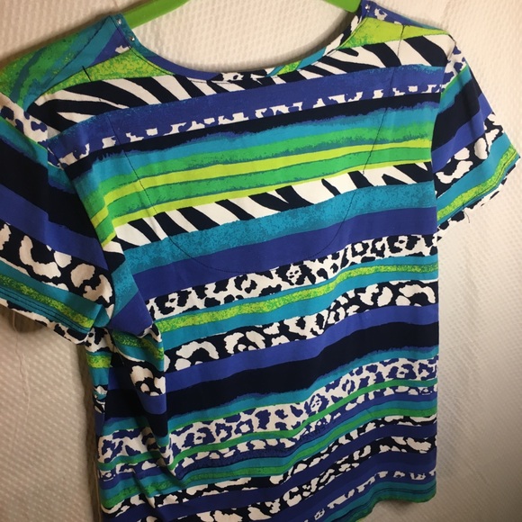 Ruby Rd. Favorites | Women’s Colorful Multi-Print Shirt Top - Picture 12 of 14